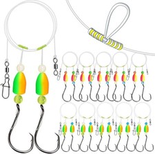 10PCS/4PCS Pompano Rigs Surf Fishing Saltwater Fishing Rigs W/ Floats  Beads