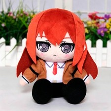 Steins;Gate Makise Kurisu Plush Doll Stuffed Toys Plushies Sitting Toy 19cm