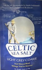 Celtic Sea Salt Light Grey Coarse Unrefined Mineral Salt 250g