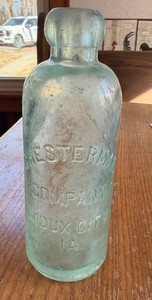 RARE Early Antique Blob Top Bottle Chesterman Sioux City Iowa Ia 1901