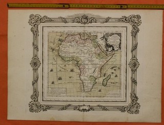 AFRICAN CONTINENT 1766 BRION DE LA TOUR & DESNOS LARGE ANTIQUE MA FIRST EDITION