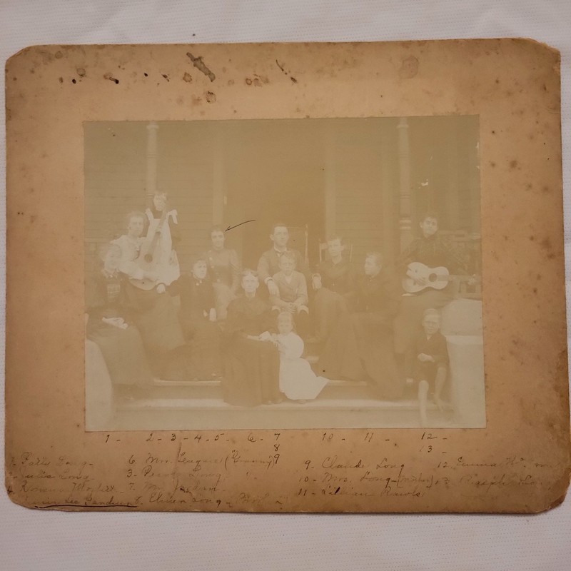 Lot 3 Sepia Original Mounted Photograph Photos Family Children w/ Guitars Unfr