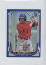 2014 Bowman Chrome Minis Blue Refractor 5/20 Garin Cecchini #327 3c7