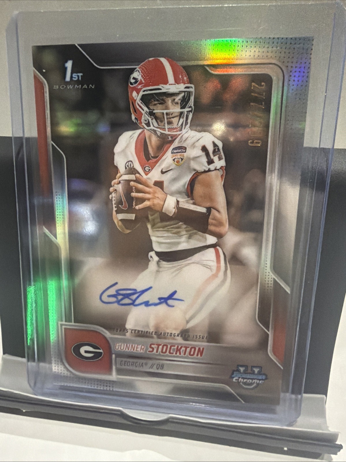 Gunner Stockton 2025 Bowman Chrome Univ - 1st Bowman - Refractor Auto /299