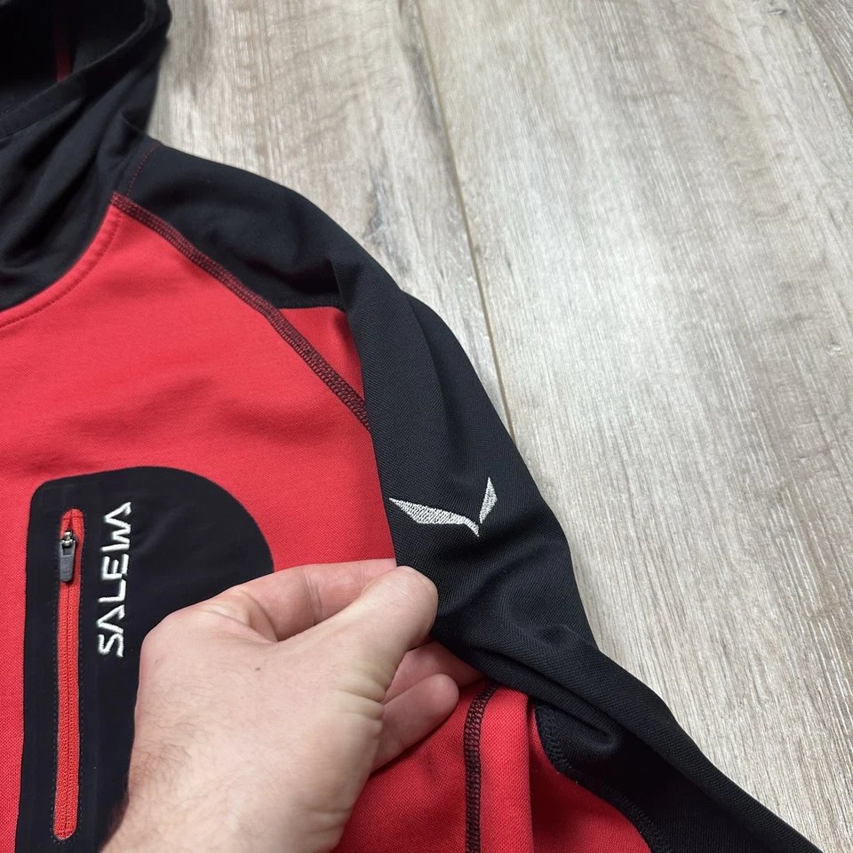 Salewa BRD Merino Wool Hoody Jacket Red Mens Size 46/S (US XS) - Image 4 of 4