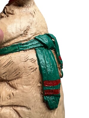 Alpine Corporation Pig Statue With Green Scarf & Snow Cap - 6 Inch Winter Decor Polyresin Figurine