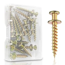 15 Pcs 100lb Picture Hangers – Double Headed Screws Picture Hanging Kit Hooks 