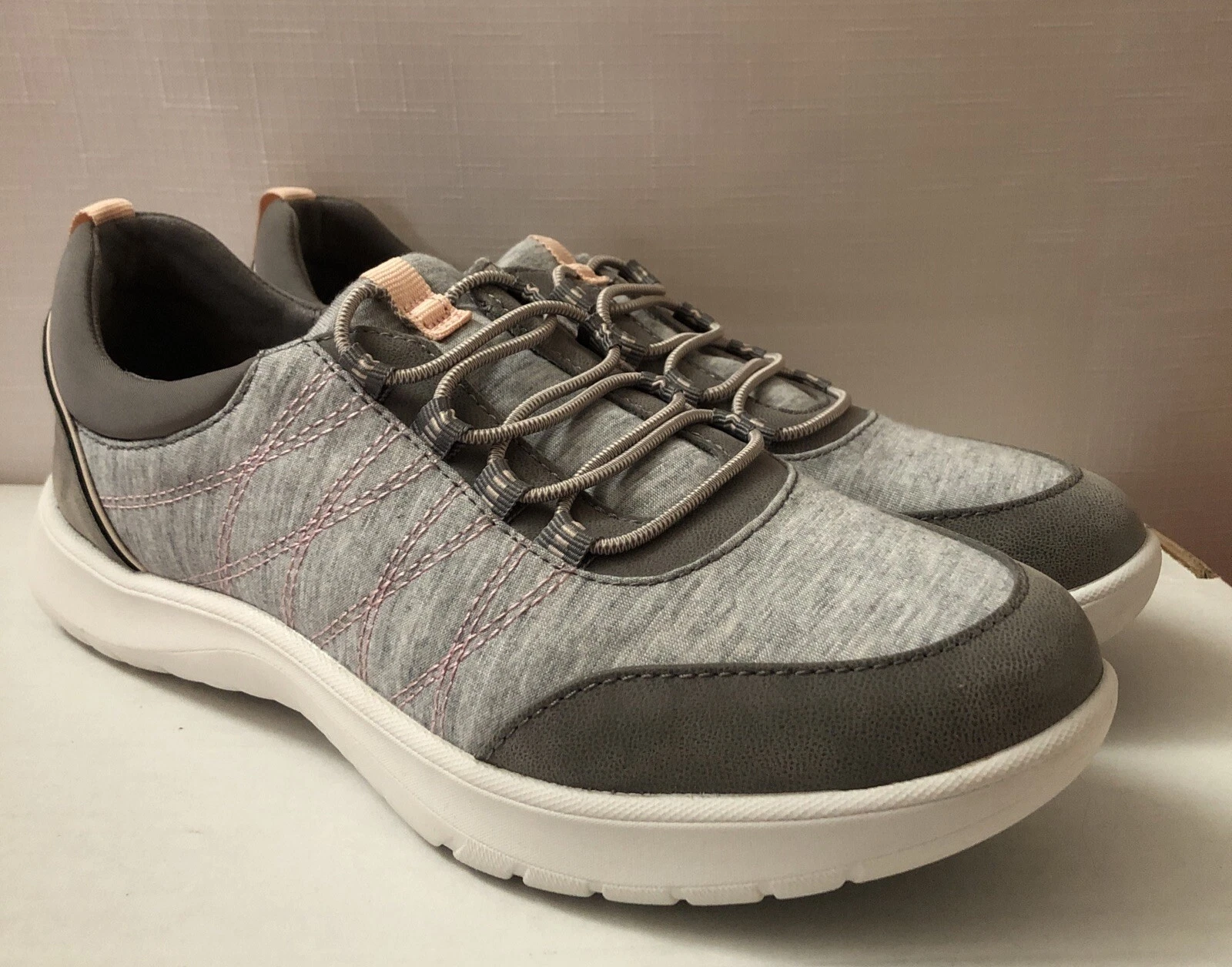 Clarks Could Steppers Adella Holly solette ammortizzate donna grigio Oxford taglia 7 M