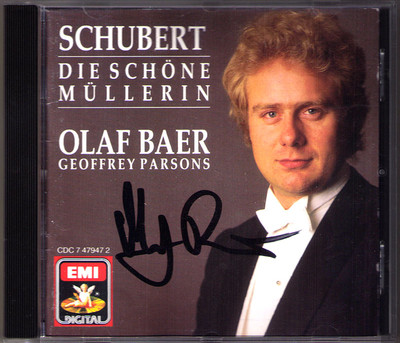 Olaf BÄR Signiert SCHUBERT Die Schöne Mullerin D.795 Geoffrey PARSONS EMI JP CD