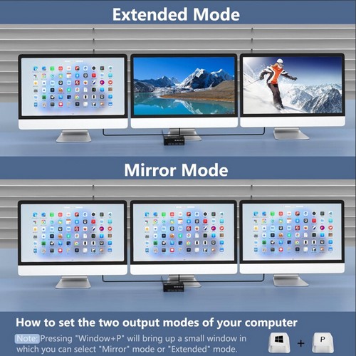Splitter Adapter KVM Splitter Extender KVM switch USB HUB Multi-function Docking - Picture 5 of 6
