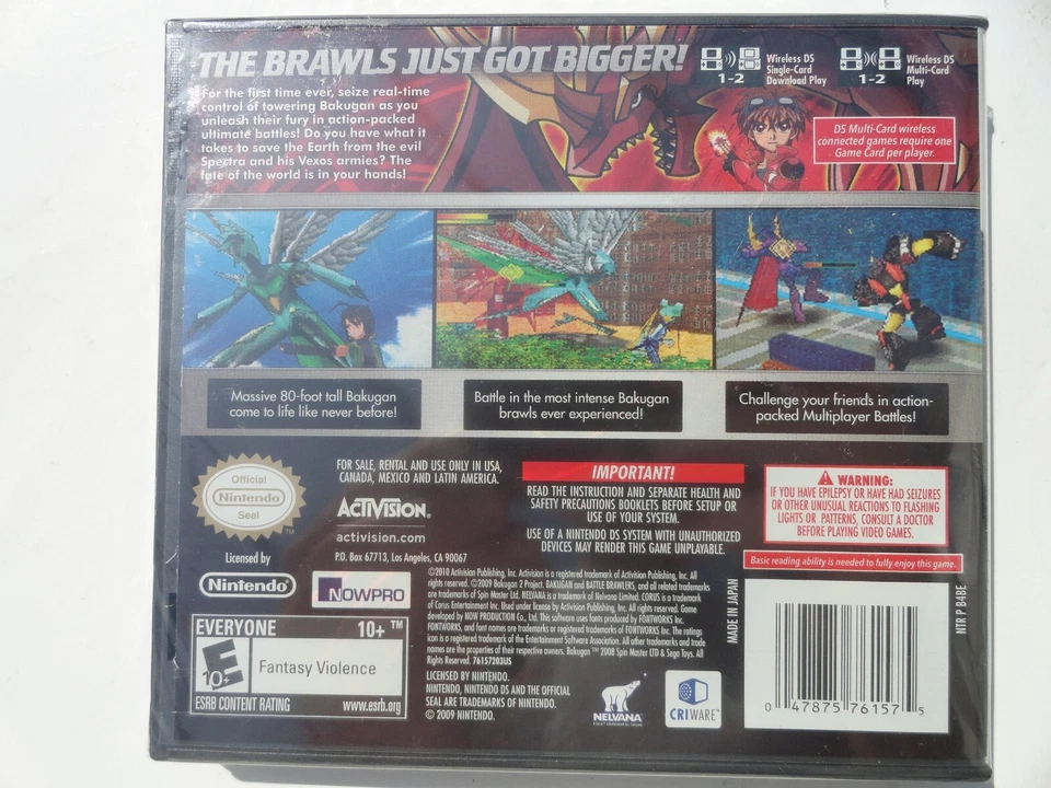 Bakugan: Defenders of the Core (Nintendo DS, 2010) NEW SEALED - Image 3 of 3