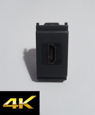 presa HDMI 4K F/F compatibile compatibile per vimar idea nero antracite
