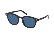 TOM FORD FT 0816 PAX 02V Matte Black Blue POLARIZED Lens Sunglasses 51mm New