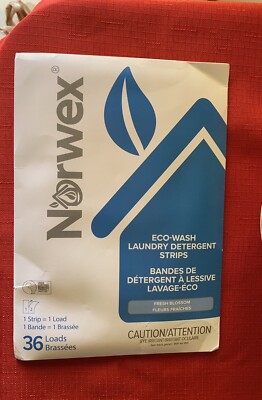   SALE Norwex Eco - Wash Laundry Detergent Strips Fresh Blossom 36 Loads New