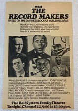 1971 RECORD MAKERS tv ad~Arnold Palmer,Johnny Unitas,Charles Schulz,Flip Wilson+