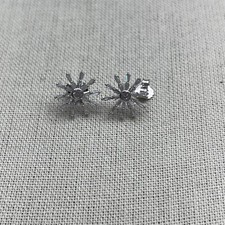 Sterling Silver Cubic Zirconia Snowflake Stud Earrings
