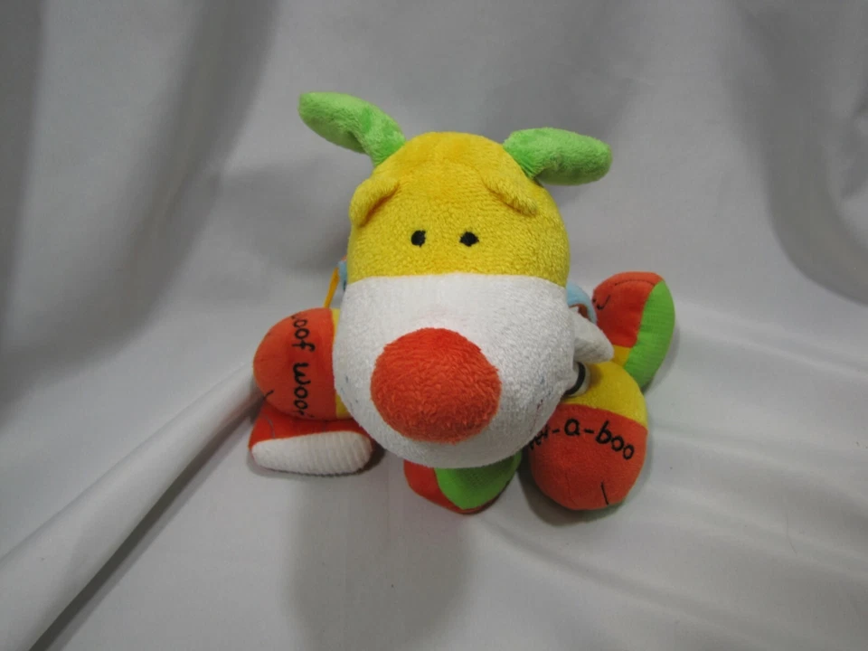 CERNILLO DE CERÁMICA NIÑOS PELUCHE AZUL ACTIVIDAD CACHORRO PERRO ARRUGADO SONAJERO CHIRRIDO Foto 3 de 4