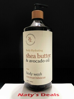  Body Hydrating Shea Butter & Avocado Oil Coconut Hibiscus Body Wash 32 0z