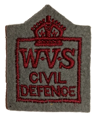 BRITISH MILITARY CAP BADGES,  Women's Voluntary Services Formation Sign, WW2