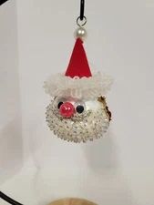 Vintage Sequin Bead Push Pin Christmas Tree Ornament Santa Head MCM Kitschy 