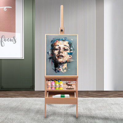Gro?es Atelierstaffelei Staffelei Holz Standstaffelei Verstellbar mit Schublade