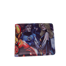 Marvel Avengers Captain America Fantastic 4 Spiderman Superhero Bifold Wallet