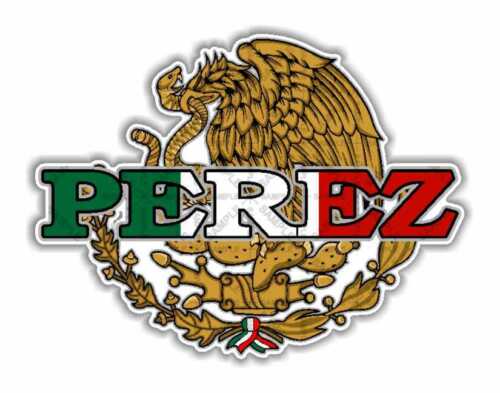 Perez Meksyk Nazwisko Apellido Nazwisko Precyzyjnie wycięta naklejka - Zdjęcie 1 z 3