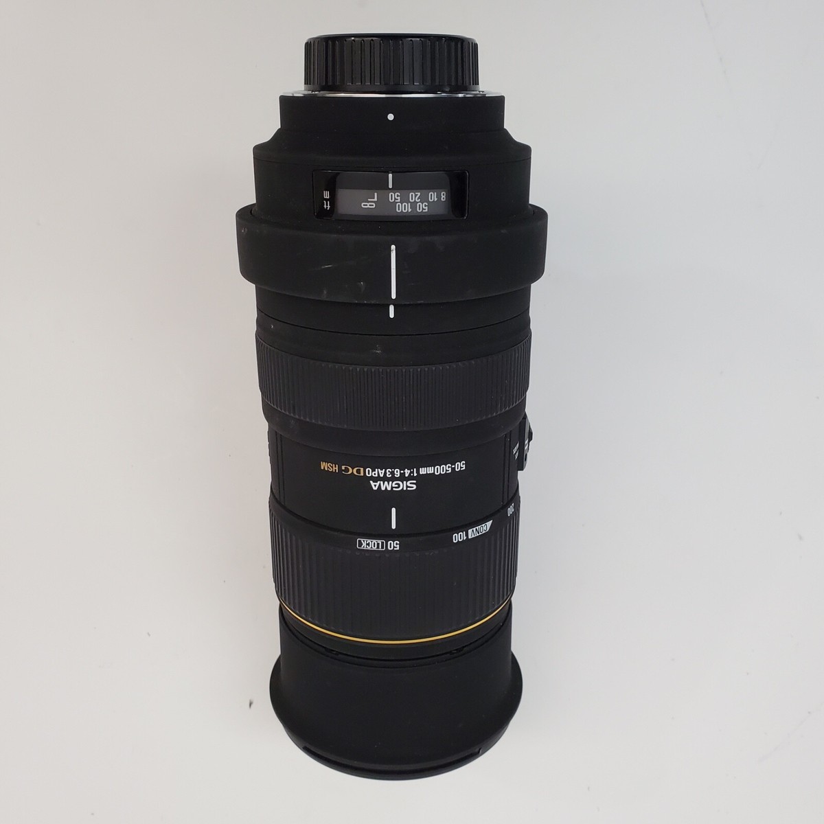 Sigma EX 50-500mm f/4-6.3 APO DG HSM Lens Nikon F Mount w/Hood and