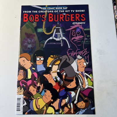 BOB'S BURGERS FCBD 2019 RARE Signed Remark By Frank Forte Free Comic Book Day NM