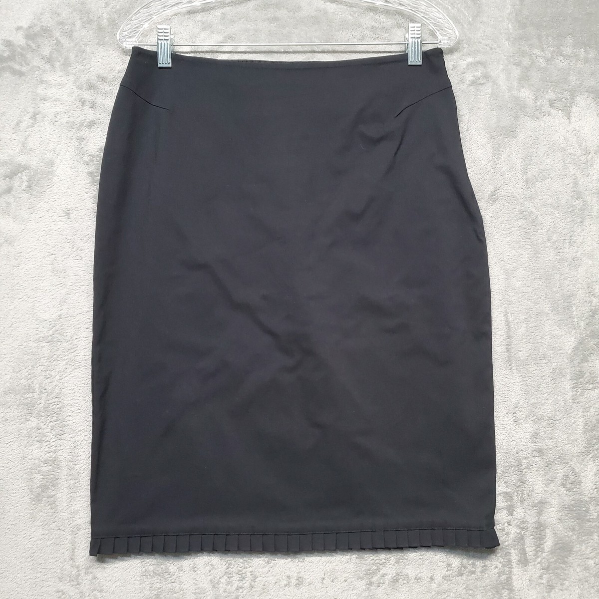 Express World Brand Skirt Womens 11/12 Black Pencil Skirt Ruffle Hem  Professiona