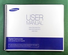 Samsung HMX-F90 Instruction Manual: Full Color 110 Pages  Protective Covers