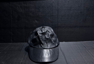 VINTAGE Henschel Hat Cap Mens Strapback Black 100% Leather  display picture 1