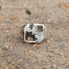 Beautiful Designer Damage Vintage 925 Sterling Silver Handmade Ring