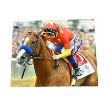 Mike Smith Signed 8x10 Photo! Winning Jockey on 2018 Triple Crown Horse Justify!