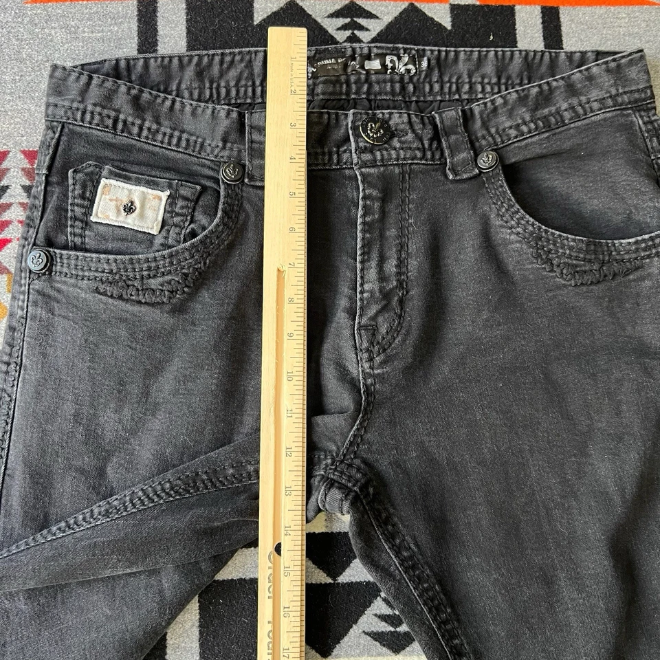 Pantalones Laguna Beach Jeans Co Para Hombre 36x30 Negros Denim Bordados Solapa Bolsillo C3 Foto 4 de 4