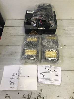 TURBO SII LED Pods Light Bar 4 Inch 48W Yellow Driving Fog Off Road Lights Quad 
