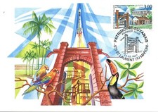 MAXIMAPHILIE / CARTE MAXIMUM PREMIER JOUR / GUYANE SAINT LAURENT DE MARONI 1987