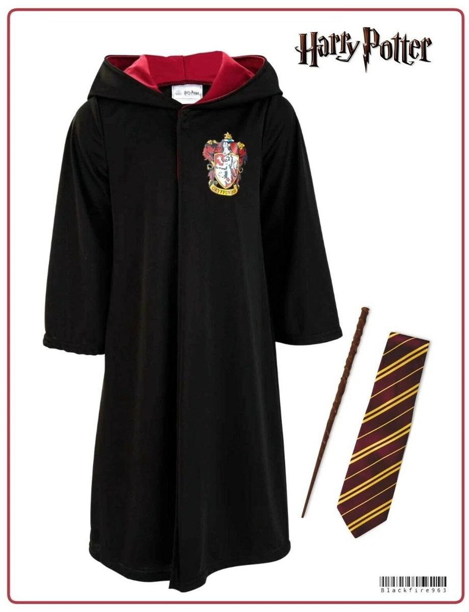 Girls Harry Potter Hermione Granger Robe Wand & Tie Fancy Dress Costume  Outfit