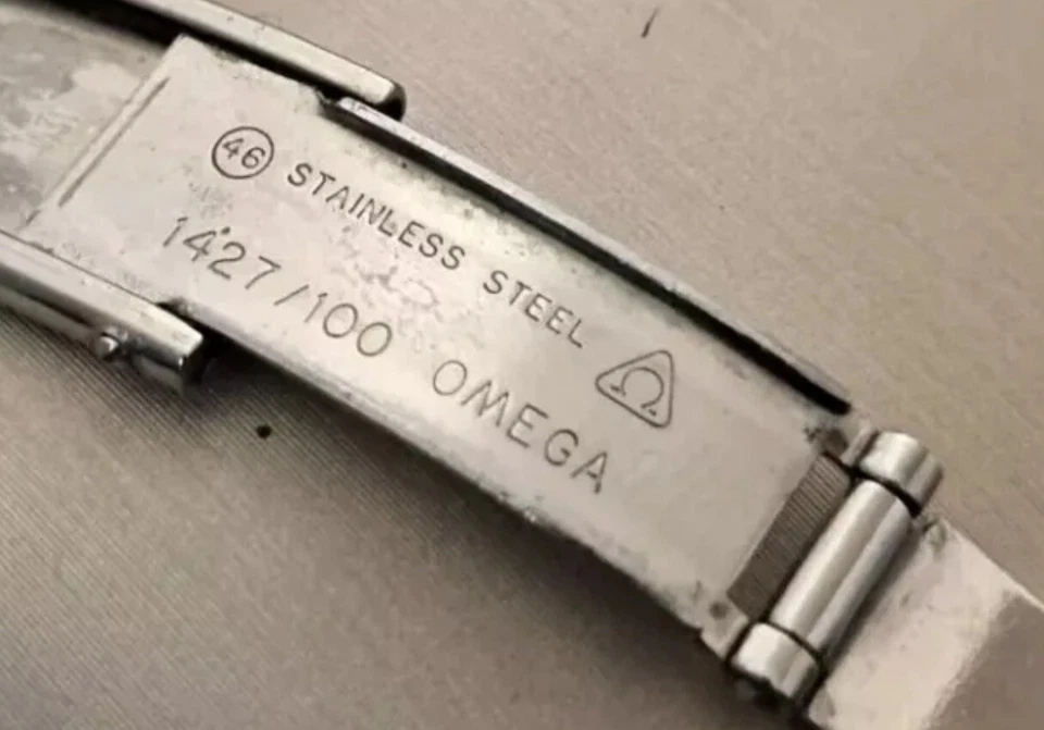 Подлинная пряжка Omega 1427/100 из нержавеющей стали и чистого золота подлинная  - Изображение 2 из 4