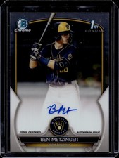 2023 Bowman Chrome Prospect Autographs Ben Metzinger