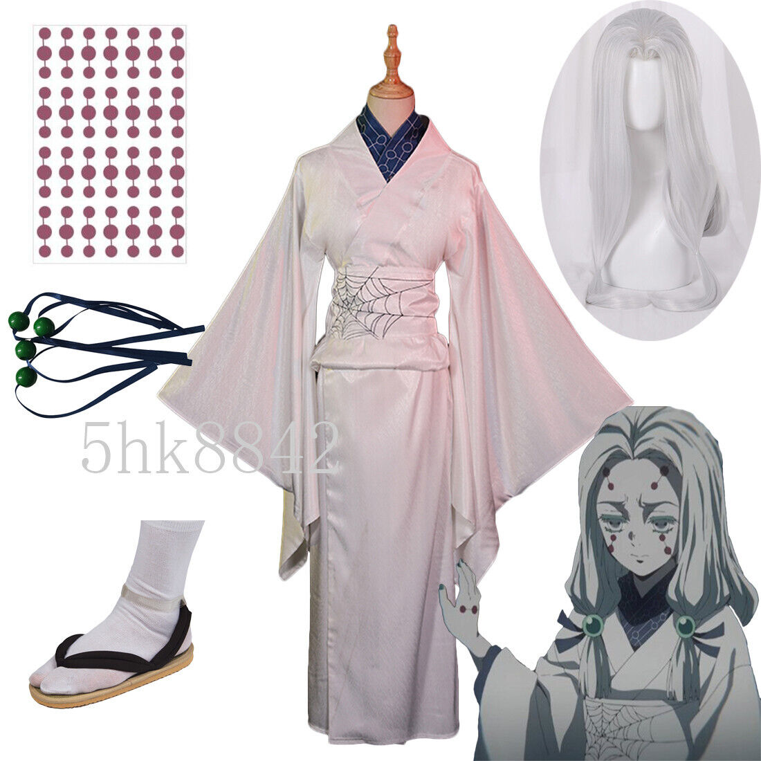 Cosplay Demon Slayer Kimetsu no Yaiba Spider Hill Rui's Mother Costume  Kimono