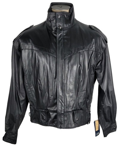 Berman's Leather Motorcycle Jacket Biker Moto Bomber Vintage