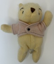 Walt Disney World Winnie The Pooh Bear Bean Bag Plush 6  Fuzzy Pink Sweater