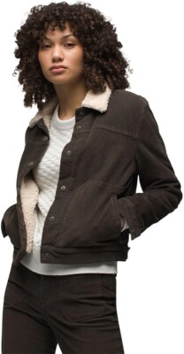 NEW prAna $150 BLACK OLIVE ASHLAND CORD JACKET SZ L LARGE