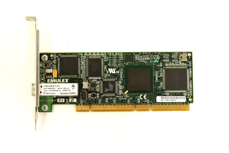 IBM Emulex Single-Port 2Gb/s PCI-X Fibre Adapter Card FRU P/N: 80P3389 Tested - Image 2 of 4