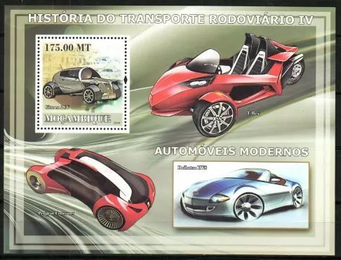 Mozambique Stamp 1850 - Futuristic cars