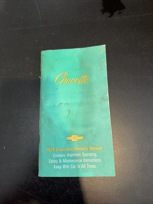Vintage 1979 Chevrolet Chevette Glovebox Manual