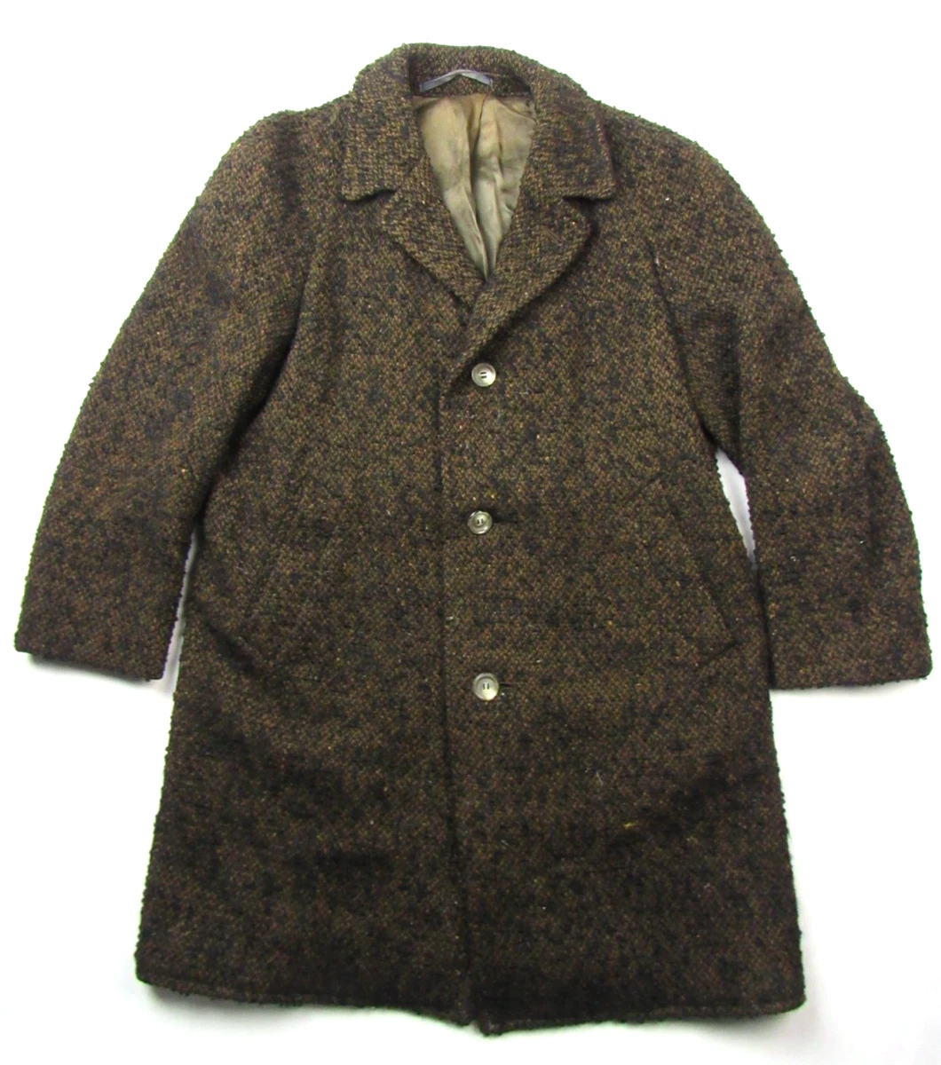Tweed Overcoat In Vintage Outerwear Coats & Jackets For Men for