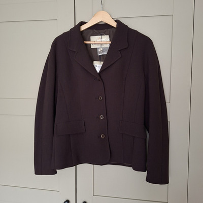 BNWT Vintage Aquascutum  Hermione  Chocolate Wool Blazer- Made in England UK 10