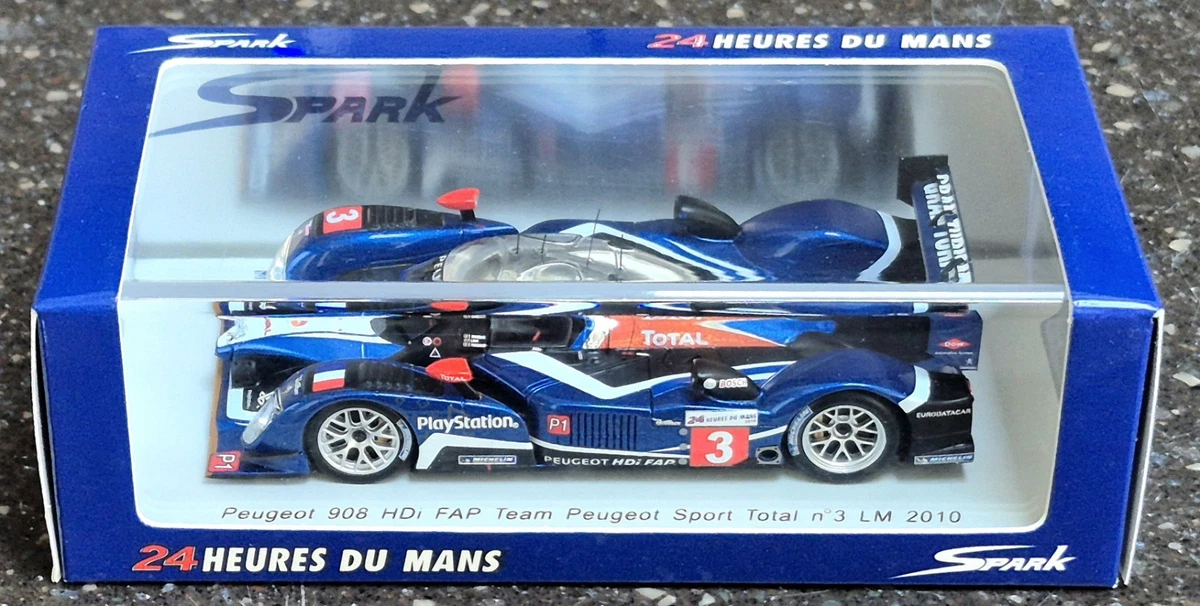 SPARK-MODEL S2592 Scale 1/43 | PEUGEOT 908 HDi FAP N 7 4th 24h LE MANS